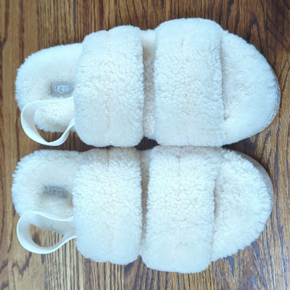 UGG Cream Fluffy Slippers